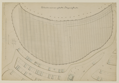 216698 Plattegrond van een gedeelte van de Eerste Algemene Begraafplaats Soestbergen (Gansstraat) te Utrecht; met ...